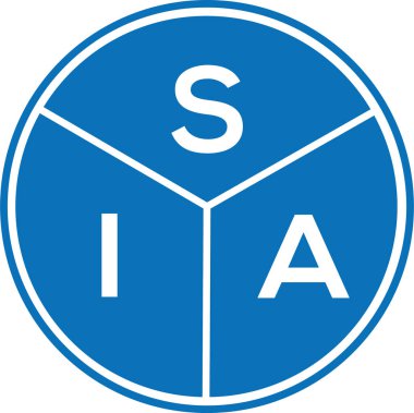 Beyaz arka planda SIA harf logosu tasarımı. SIA yaratıcı harf logosu konsepti. SIA harf tasarımı.