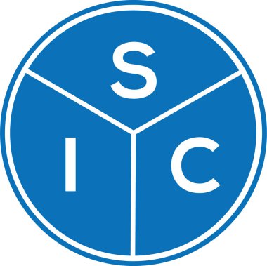 Beyaz arkaplanda SIC harf logosu tasarımı. SIC yaratıcı harf logosu konsepti. SIC harf tasarımı.