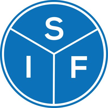 Beyaz arkaplanda SIF harf logosu tasarımı. SIF yaratıcı harf logosu konsepti. SIF harf tasarımı.