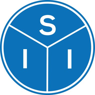 Beyaz arka planda satış harfi logosu tasarımı. Yaratıcı harflerin baş harfleri logo konsepti. SII harf tasarımı.