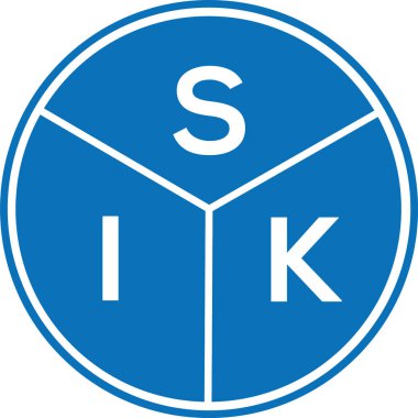 Beyaz arkaplanda SIK harf logosu tasarımı. SIK yaratıcı harflerin baş harfleri logo kavramı. SIK harf tasarımı.