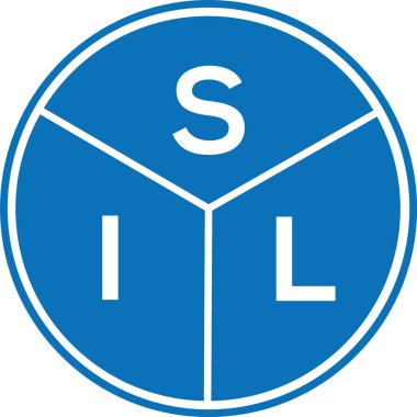 Beyaz arkaplanda SIL harf logosu tasarımı. SIL yaratıcı harflerin baş harfleri logo kavramı. SIL harf tasarımı.