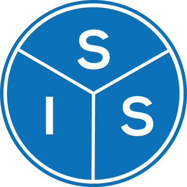 Beyaz arka planda SIS harf logosu tasarımı. SIS yaratıcı harflerin baş harfleri logo kavramı. SIS harf tasarımı.