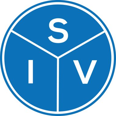 Beyaz arkaplanda SIV harf logosu tasarımı. SIV yaratıcı harf logosu konsepti. SIV harf tasarımı.