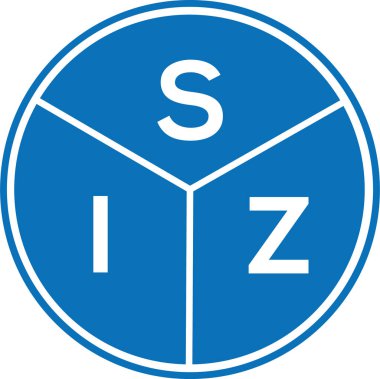 Beyaz arkaplanda SIZ harf logosu tasarımı. SIZ yaratıcı harf logosu konsepti. SIZ harf tasarımı.