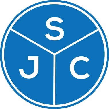 Beyaz arkaplanda SJC harf logosu tasarımı. SJC yaratıcı harflerin baş harfleri logo kavramı. SJC harf tasarımı.
