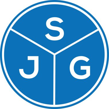 Beyaz arkaplanda SJG harf logosu tasarımı. SJG yaratıcı harflerin baş harfleri logo kavramı. SJG harf tasarımı.