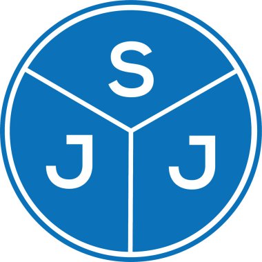 Beyaz arkaplanda SJJ harf logosu tasarımı. SJJ yaratıcı harflerin baş harfleri logo kavramı. SJJ harf tasarımı.