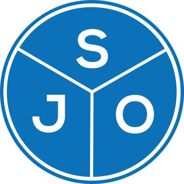 Beyaz arka planda SJO harf logosu tasarımı. SJO yaratıcı harflerin baş harfleri logo kavramı. SJO harf tasarımı.