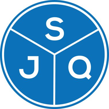 Beyaz arka planda SJQ harfi logo tasarımı. SJQ yaratıcı harflerin baş harfleri logo kavramı. SJQ harf tasarımı.