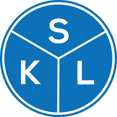 Beyaz arkaplanda SKL harf logosu tasarımı. SKL yaratıcı harflerin baş harfleri logo kavramı. SKL harf tasarımı.