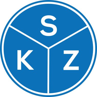 Beyaz arkaplanda SKZ harf logosu tasarımı. SKZ yaratıcı harflerin baş harfleri logo kavramı. SKZ harf tasarımı.
