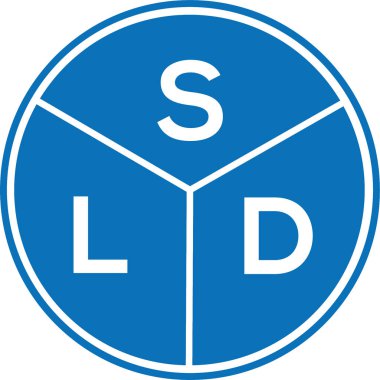 Beyaz arka planda SLD harf logosu tasarımı. Yaratıcı harflerin baş harfleri logo konsepti. SLD harf tasarımı.