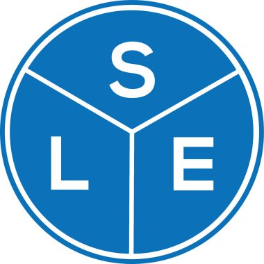 Beyaz arkaplanda SLE harf logosu tasarımı. SLE yaratıcı harflerin baş harfleri logo kavramı. SLE harf tasarımı.