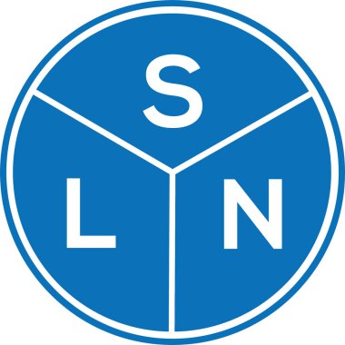 Beyaz arkaplanda SLN harf logosu tasarımı. SLN yaratıcı harflerin baş harfleri logo kavramı. SLN harf tasarımı.