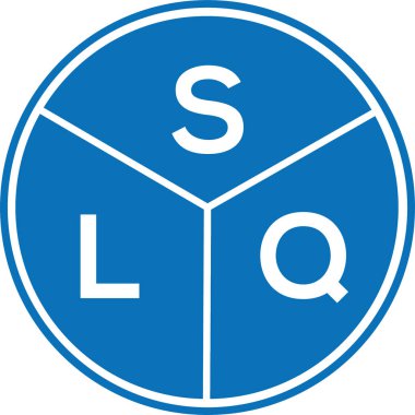 Beyaz arka planda SLQ harfi logo tasarımı. SLQ yaratıcı harflerin baş harfleri logo kavramı. SLQ harf tasarımı.