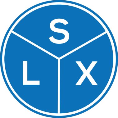 Beyaz arkaplanda SLX harfli logo tasarımı. SLX yaratıcı harflerin baş harfleri logo kavramı. SLX harf tasarımı.
