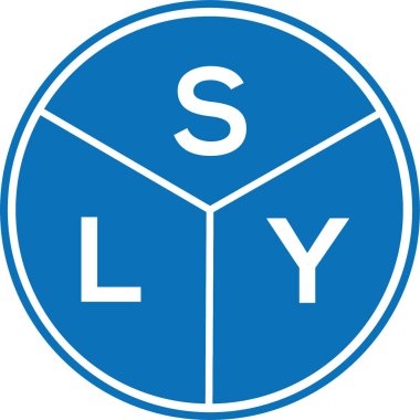Beyaz arkaplanda SLY harfi logo tasarımı. SLY yaratıcı harflerin baş harfleri logo kavramı. SLY harf tasarımı.