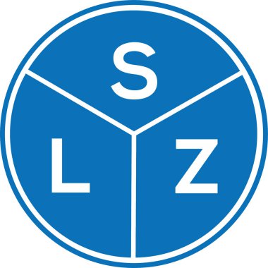 Beyaz arkaplanda SLZ harf logosu tasarımı. SLZ yaratıcı harflerin baş harfleri logo kavramı. SLZ harf tasarımı.