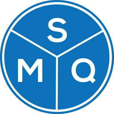 Beyaz arka planda SMQ harfi logo tasarımı. SMQ yaratıcı harflerin baş harfleri logo kavramı. SMQ harf tasarımı.