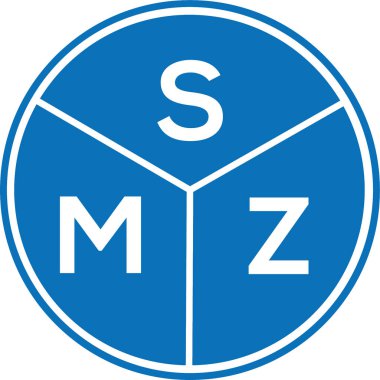 Beyaz arkaplanda SMZ harf logosu tasarımı. SMZ yaratıcı harflerin baş harfleri logo kavramı. SMZ harf tasarımı.