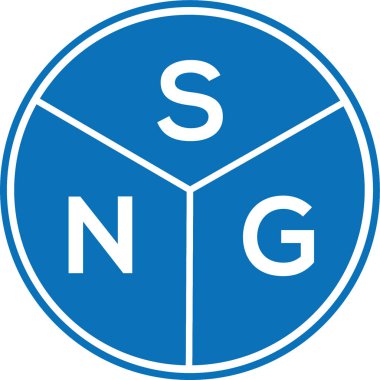 Beyaz arkaplanda SNG harf logosu tasarımı. SNG yaratıcı harflerin baş harfleri logo kavramı. SNG harf tasarımı.