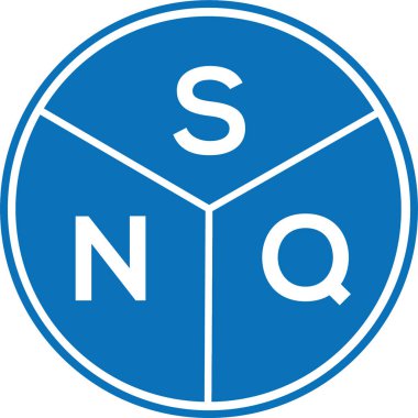 Beyaz arka planda SNQ harf logosu tasarımı. SNQ yaratıcı harflerin baş harfleri logo kavramı. SNQ harf tasarımı.
