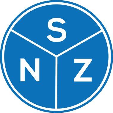 Beyaz arkaplanda SNZ harf logosu tasarımı. SNZ yaratıcı harflerin baş harfleri logo kavramı. SNZ harf tasarımı.