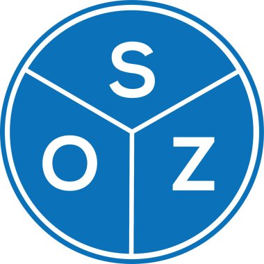 Beyaz arka planda SOZ harfi logo tasarımı. SOZ yaratıcı harflerin baş harfleri logo kavramı. SOZ harf tasarımı.