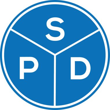 Beyaz arka planda SPD mektup logosu tasarımı. SPD yaratıcı harflerin baş harfleri logo konsepti. SPD mektup tasarımı.