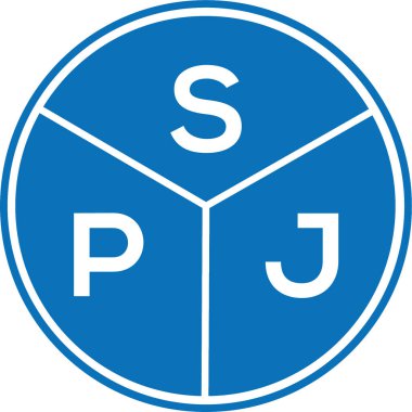 Beyaz arka planda SPJ harfi logo tasarımı. SPJ yaratıcı harflerin baş harfleri logo kavramı. SPJ harf tasarımı.