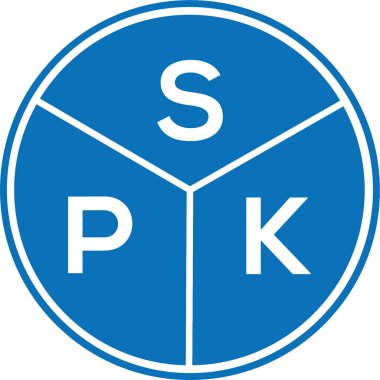 Beyaz arkaplanda SPK harf logosu tasarımı. SPK yaratıcı harflerin baş harfleri logo kavramı. SPK harf tasarımı.