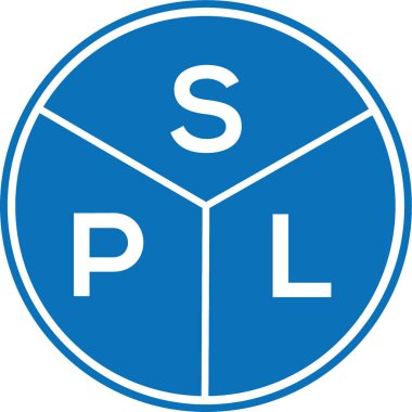 Beyaz arkaplanda SPL harf logosu tasarımı. SPL yaratıcı harflerin baş harfleri logo kavramı. SPL harf tasarımı.