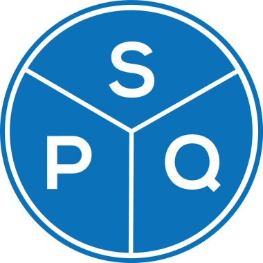 Beyaz arka planda SQ harfi logo tasarımı. SPQ yaratıcı harflerin baş harfleri logo konsepti. SPQ harf tasarımı.