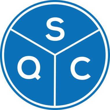 Beyaz arkaplanda SQC harf logosu tasarımı. SQC yaratıcı harflerin baş harfleri logo kavramı. SQC harf tasarımı.