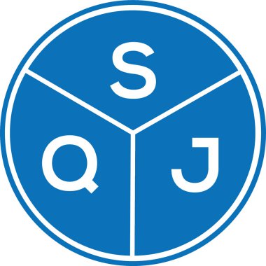 Beyaz arkaplanda SQJ harf logosu tasarımı. SQJ yaratıcı harflerin baş harfleri logo kavramı. SQJ harf tasarımı.