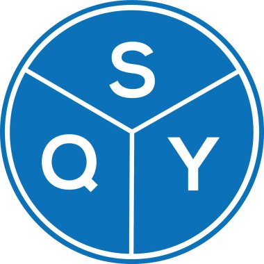 Beyaz arkaplanda SQY harf logosu tasarımı. SQY yaratıcı harflerin baş harfleri logo kavramı. SQY harf tasarımı.