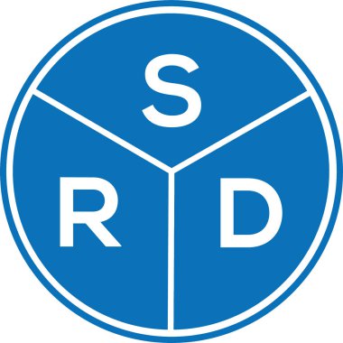 Beyaz arkaplanda SRD harf logosu tasarımı. SRD yaratıcı harflerin baş harfleri logo kavramı. SRD harf tasarımı.