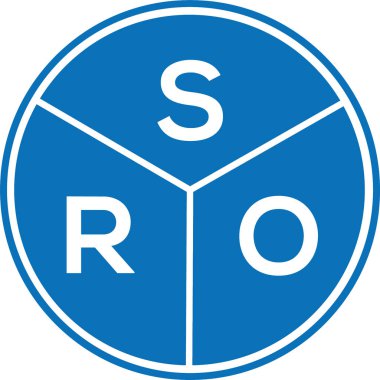 Beyaz arka planda SRO harf logosu tasarımı. SRO yaratıcı harflerin baş harfleri logo kavramı. SRO harf tasarımı.