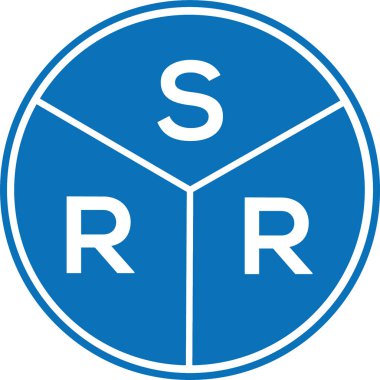 Beyaz arka planda SRR harf logosu tasarımı. SRR yaratıcı harflerin baş harfleri logo kavramı. SRR harf tasarımı.