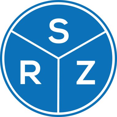 Beyaz arkaplanda SRZ harf logosu tasarımı. SRZ yaratıcı harflerin baş harfleri logo kavramı. SRZ harf tasarımı.
