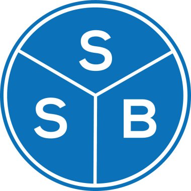 Beyaz arkaplanda SSB harfi logo tasarımı. SSB yaratıcı harflerin baş harfleri logo kavramı. SSB harf tasarımı.
