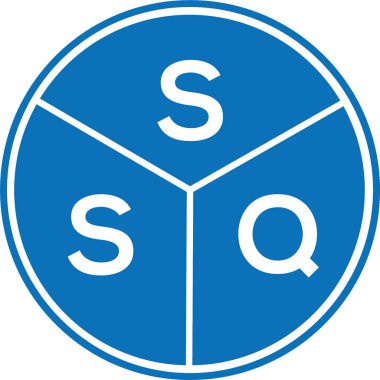 Beyaz arkaplanda SSQ harfi logo tasarımı. SSQ yaratıcı harflerin baş harfleri logo kavramı. SSQ harf tasarımı.