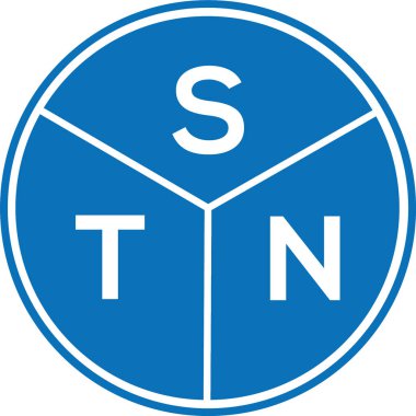 Beyaz arka planda STN harf logosu tasarımı. STN yaratıcı harflerin baş harfleri logo kavramı. STN harf tasarımı.