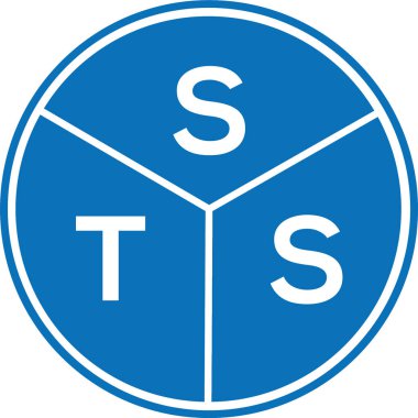 Beyaz arka planda STS harf logosu tasarımı. STS yaratıcı harf logosu konsepti. STS harf tasarımı.