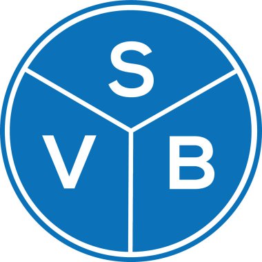 Beyaz arkaplanda SVB harf logosu tasarımı. SVB yaratıcı harflerin baş harfleri logo kavramı. SVB harf tasarımı.