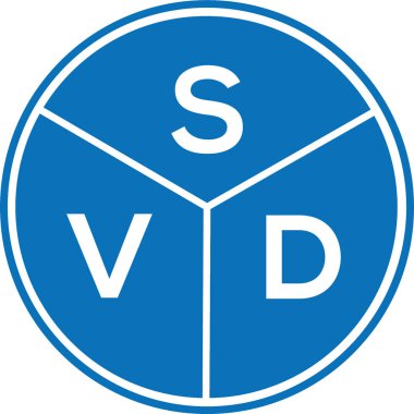 Beyaz arkaplanda SVD harf logosu tasarımı. SVD yaratıcı harflerin baş harfleri logo kavramı. SVD harf tasarımı.