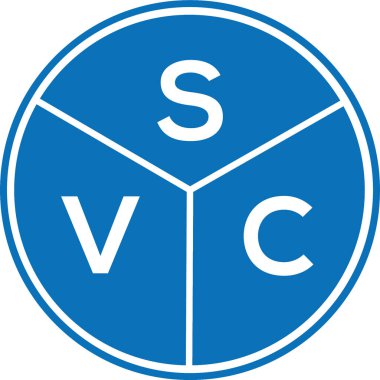 Beyaz arka planda SVC harf logosu tasarımı. SVC yaratıcı harflerin baş harfleri logo kavramı. SVC harf tasarımı.