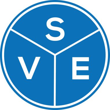 Beyaz arkaplanda SVE harfi logo tasarımı. SVE yaratıcı harflerin baş harfleri logo kavramı. SVE harf tasarımı.