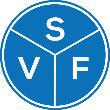 Beyaz arkaplanda SVF harf logosu tasarımı. SVF yaratıcı harflerin baş harfleri logo kavramı. SVF harf tasarımı.